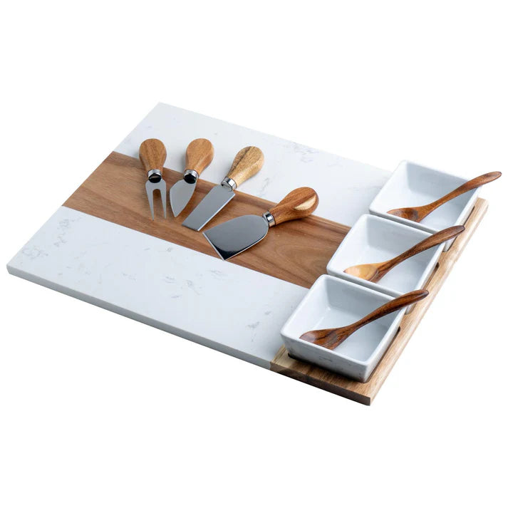 Marble and Wood Cutting Board