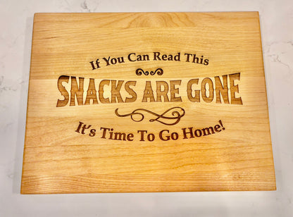 Bamboo 2-Tone Cutting Board w/Handle